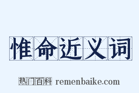 惟命近义词是什么意思的图片